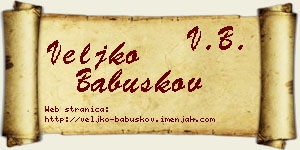 Veljko Babuškov vizit kartica